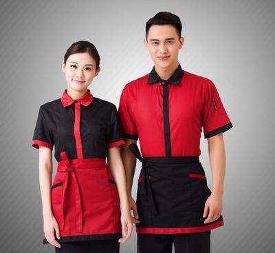 餐飲行業新風尚 新款夏裝女短袖工作服的細節之美